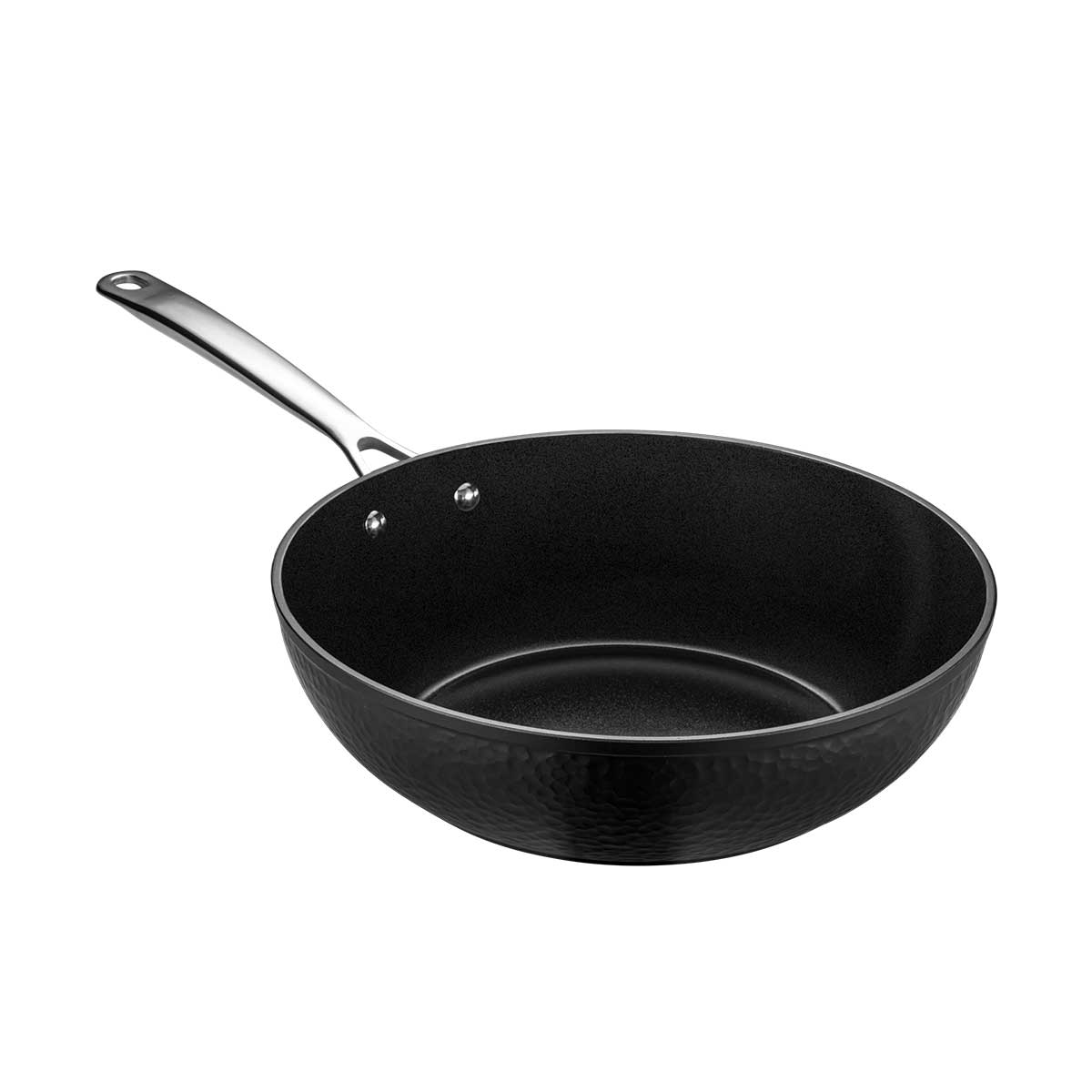 Wokpfanne Gourmet, 28 cm, Antihaftbeschichtung, induktionsgeeignet, Schwarz