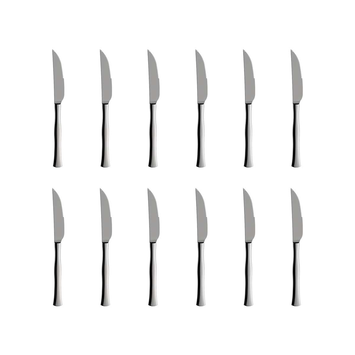 12er-Messerset aus Edelstahl