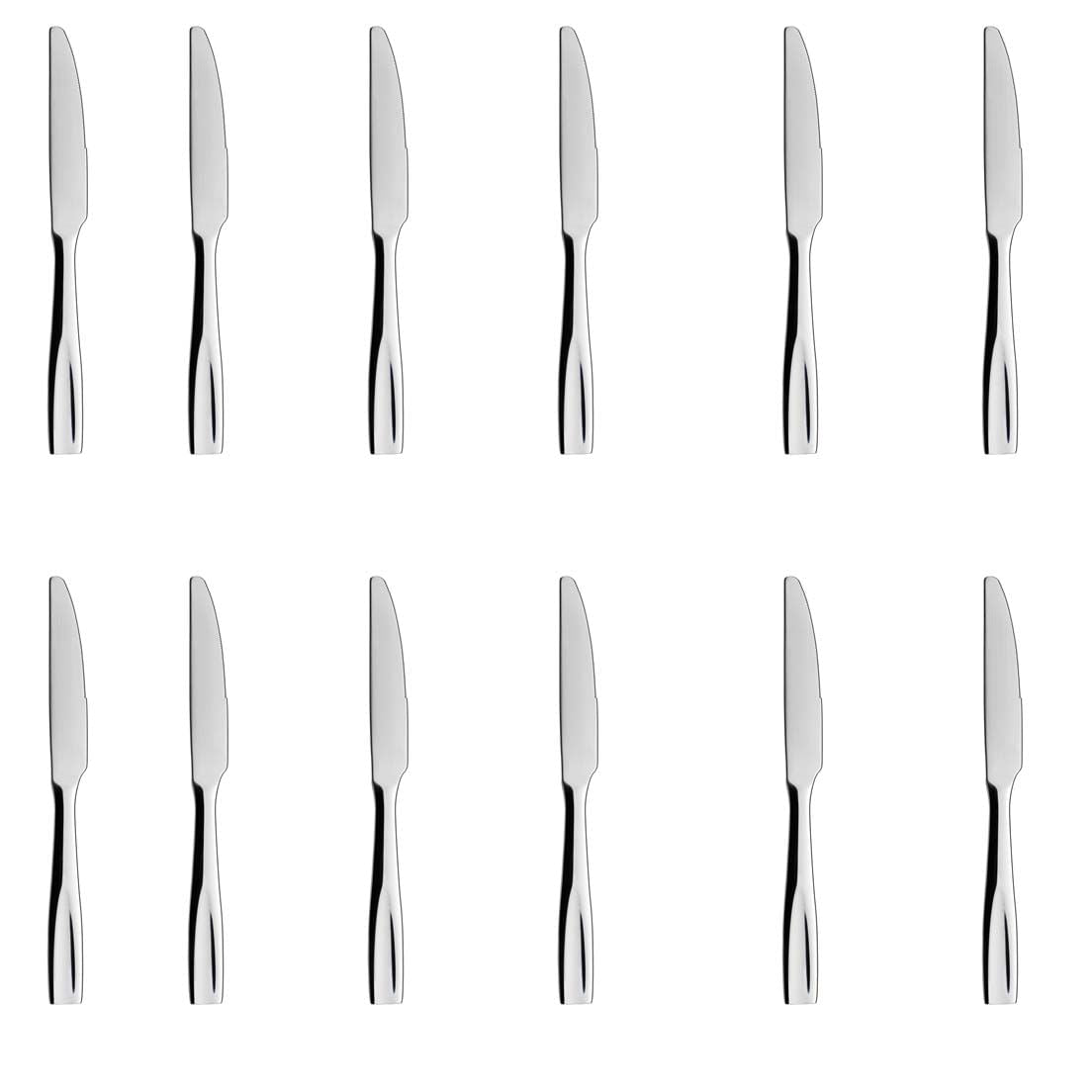 Dessertmesser-Set, 12-teilig, Edelstahl, 17 cm