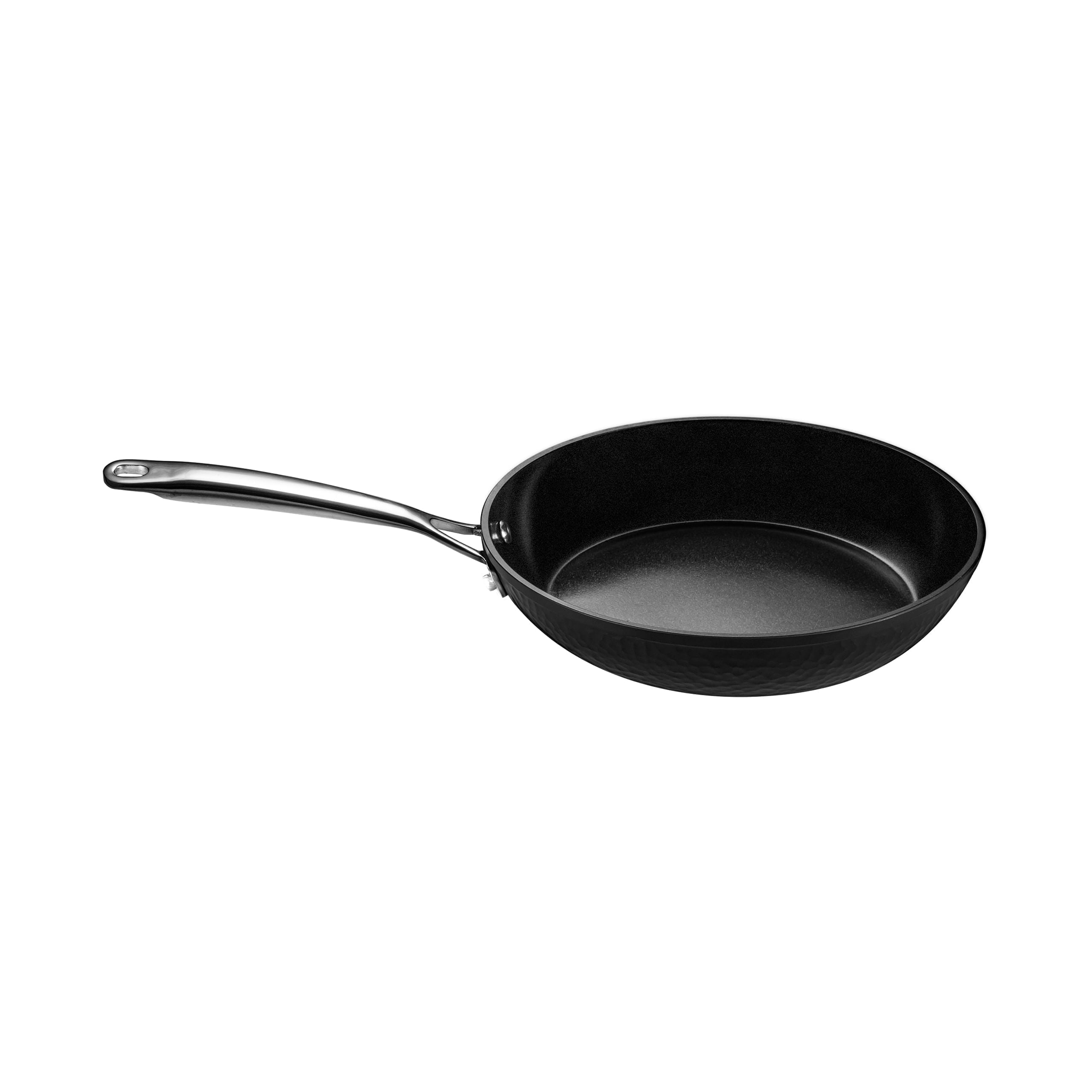 Bratpfanne Gourmet, 22 cm, Antihaftbeschichtung, induktionsgeeignet, Schwarz, Hammerschlag-Optik