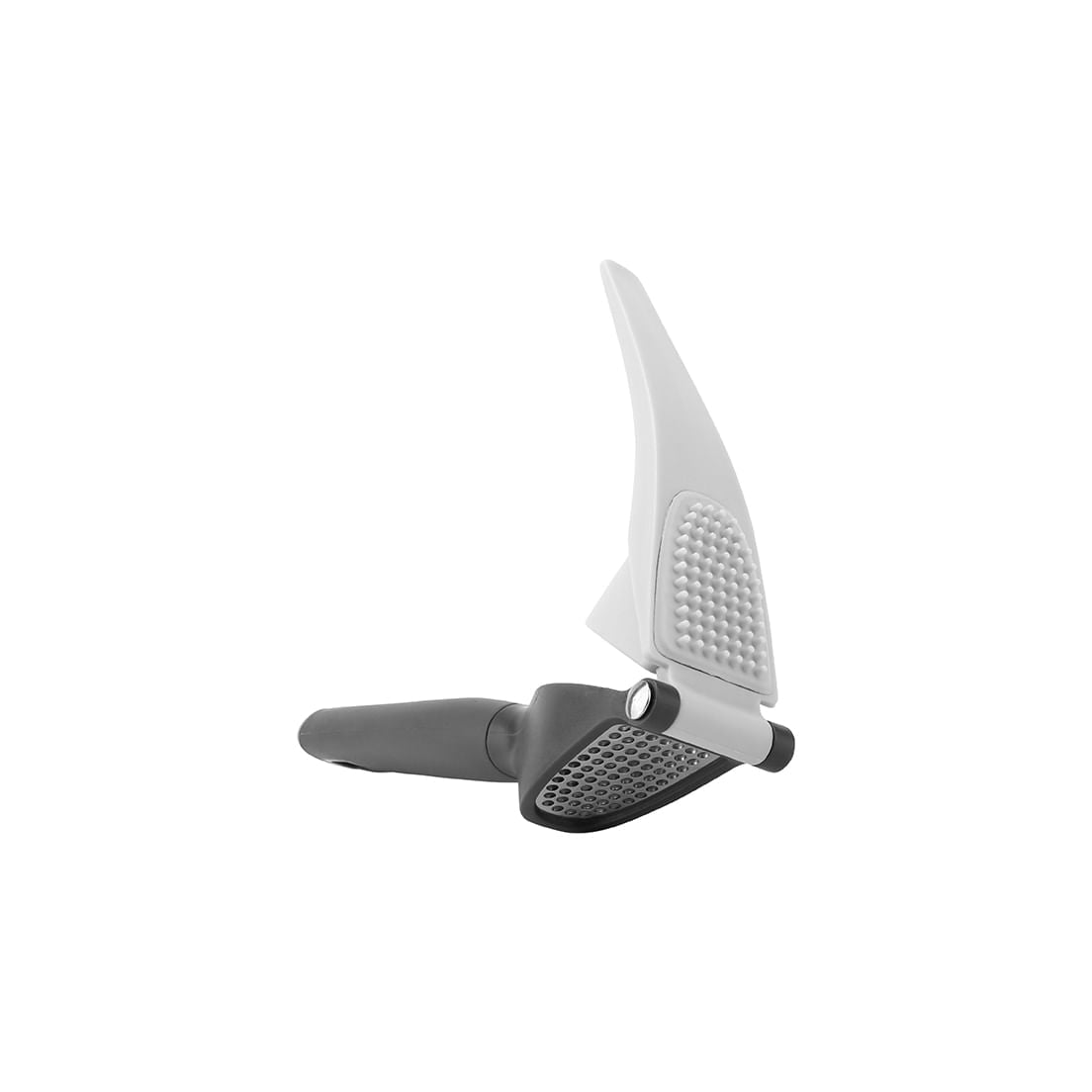Ergonomische Knoblauchpresse Cool Grey mit Soft-Touch-Griff