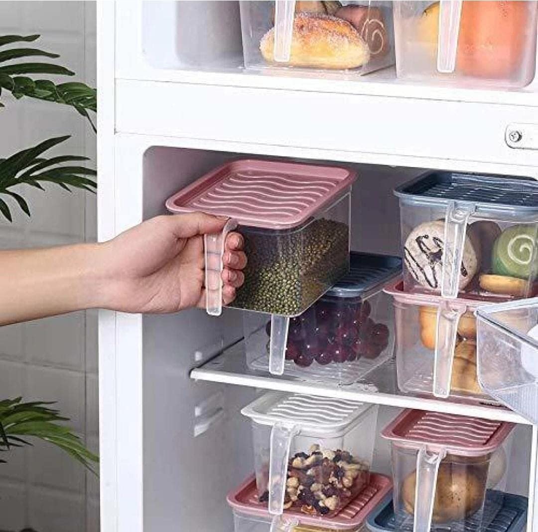 Transparente, luftdichte Kühlschrank-Organizer-Behälter 1000 ml – Küchen-Set